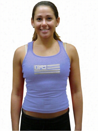 Ufo Girly Racer Bzck Tank Top (light Blue)