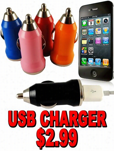 Usb Car Charger Adapter (for All Usb Devices)