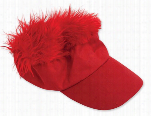 Wacky Red Visor With Red Haid