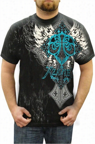 Xzavier &qot;nobel Winged Cross&quot; T-shirt (black)