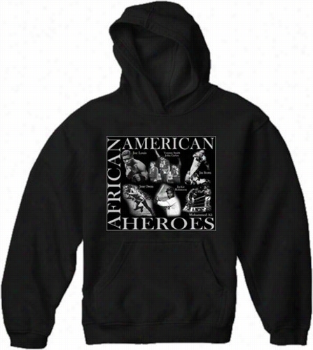 Afric An American Sports Heroes Adult Hoodie