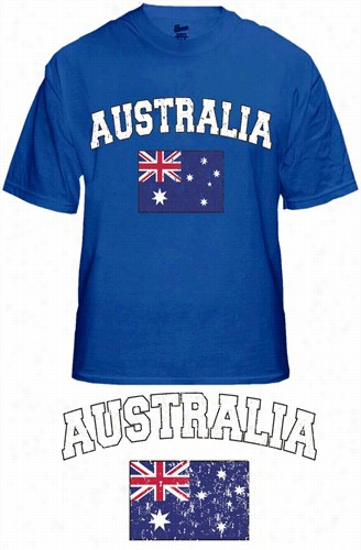 Australia Intage Flag Intrrnational Mwns T-shirt