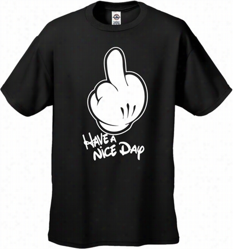 Cartoon Hands &quot;have A  Nic Day&quot; Men's T-shirt