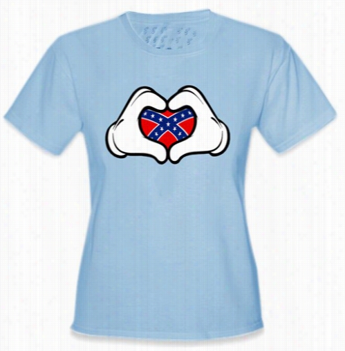 Cartoon Hands Confederate Flag Girl's T-shirt