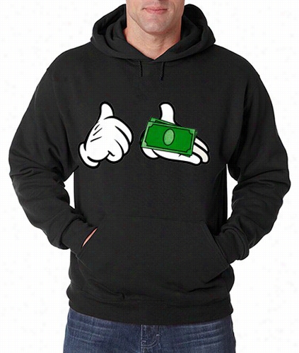 Cartoon Money Ha Nds Adult Hoodie