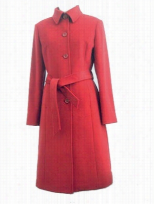 Cashmere Lend Kneelength Coat For Women