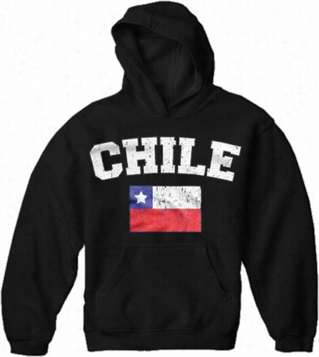 Chile Vintage Flag International Hoodie