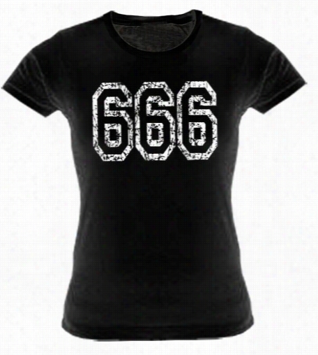 Distressed 666 Girs T-shirt