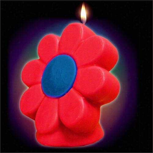 Giant 6&quot; Daisy Flower Candle (glows Under Blacklightt)