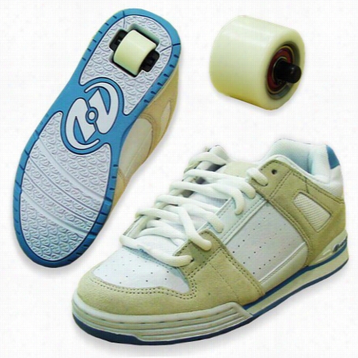 Grls Heelys Switch Roller Shoes (white/off White/lt. Blue)