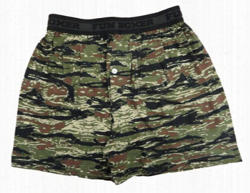 Green Woodland Camo Boxer Shorts