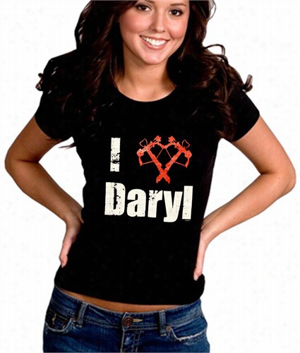 I Love Daryl Crossbow Heart Girl's T-shirt