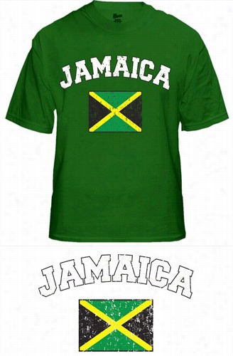 Jamaica Vintage Flag International Mesn T-shrit