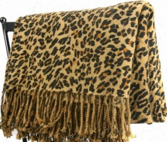 Leopard Print Cashmere Thrwo