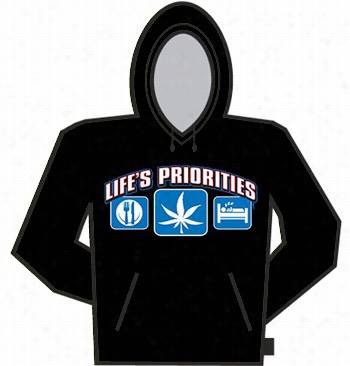 Lifes Priorities, Eat, Smoke, Sleel Hoodie