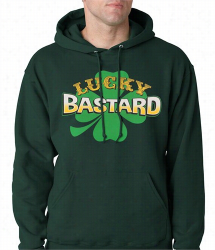 Luckyy Bastard Irish Shamrock Hoodie