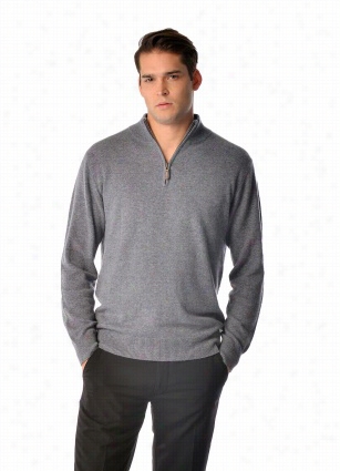 Men's Hal Fzip Mere Cashmmere Sweater