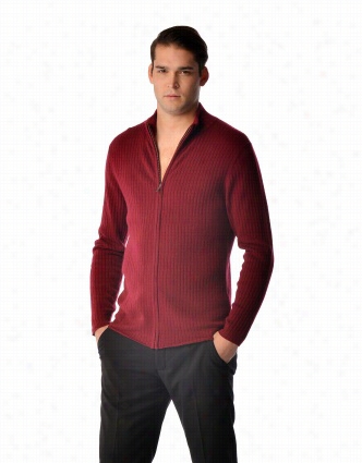 Men's Pure Cashmere Zip Cardigan