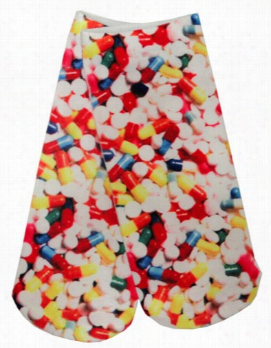 Photo Print Ankle Ssocks - Pills