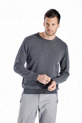 Pure Cashmere Crew Neck Sweater For Men