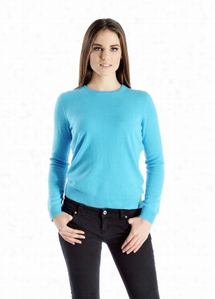 P Ure Cashmere Crew Neck Sweater For Women