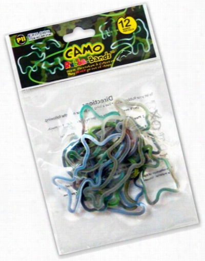 Rubbabandz - Camo Animls Fun Shapes Rubber Band Bracelet (12 Pack)