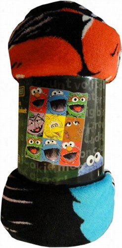 Sesame Street Characters Clip Thfow Blanket