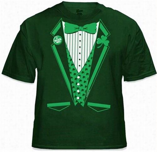 St.patrick's Day Irish Leprechaun Tuxedo T-shirt