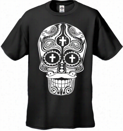 Sugar S Kull With Mustache Men's T-shirt