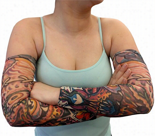 Tattoo Sleeves - Demon And Skulls Tattoo Sleeves (pair)