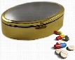 Classic Two Tone Oval Pill Box