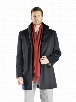 Men's Zip Cashmere Coat with Straight Collar