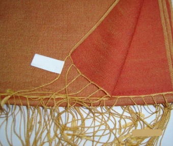 Two Tone Reversible Pashmina Wrap In Orange