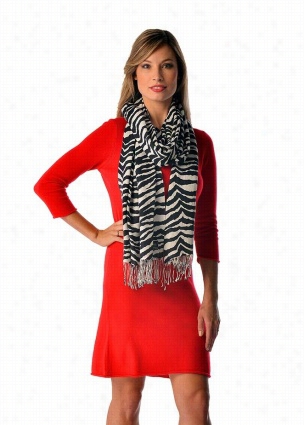 Zebra Print Cashmere Fold