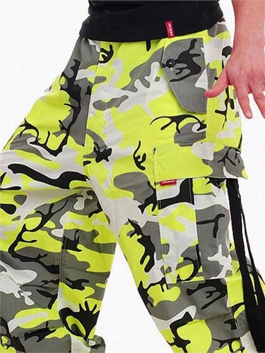 Amok Neon Green Camo Pants