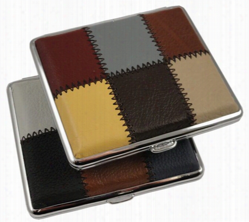 Assorted Leather Squares Patchwork Cigarette Case (reg Ular Isze)