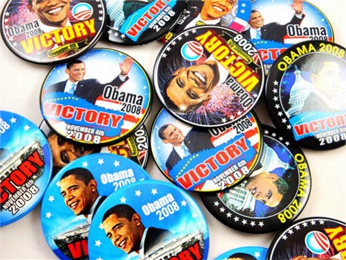 Barack Obama &quot;victory!&quot; Buttons (set Of 3)