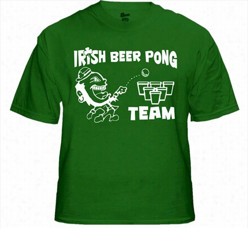 Beer Ponv Shirts - Irish Beer Pong Team T-shirt