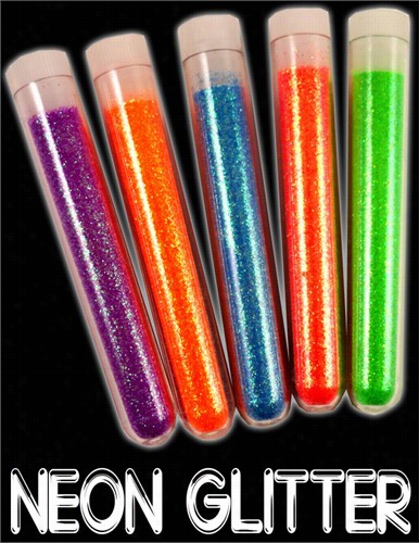 Black Light Re$pponsivve Neon Glitter (set Of 5 Colors)