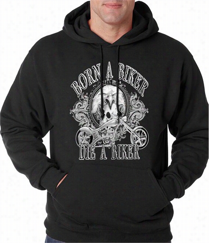 Bor To Be A Ibker Adult  Hoodie