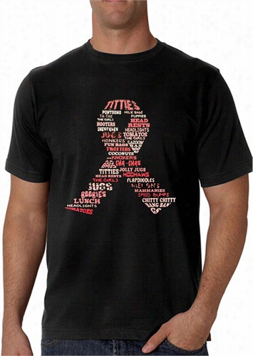 Breast Cancer Awareness &quot;wordsa∓quot; Men's Tt-shirt