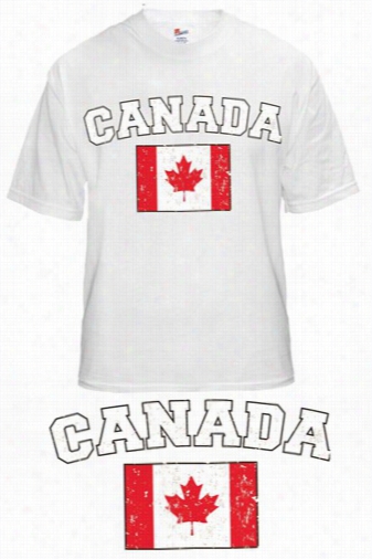 Canada Vintage Flag International Menst-shirt