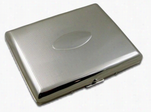 Chrome Oval Full Pack Cigarette Case (concerning Reuglar Size & 010's)