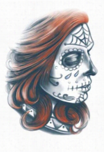 Day O The Dead La Gitana Temporary Tattoo