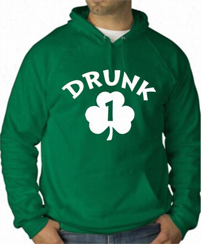 Drunk 1 Irisg Hop-trefoil Adult Hoodie