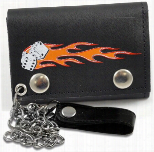 Flaming Diec Genuine Leather Chainwallet