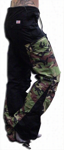 Girls Hipster &quot;elliptic&quot;  Ufo Pants (black/green Camo)