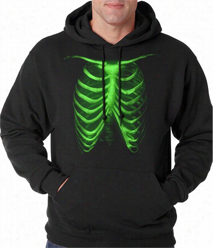 Glow In The Dark Ribcage Adult Ohodie