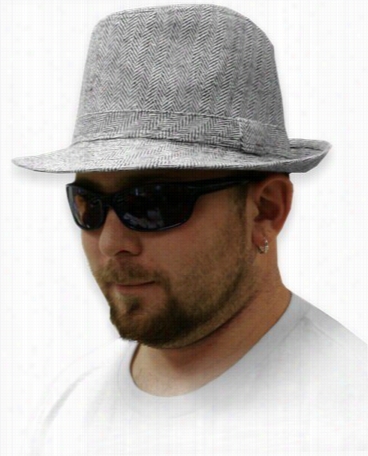 Herringbone Greek   Ffeodra Hat ( Grey)