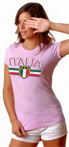 Italia Vint Age Shield International Girls T-shirt